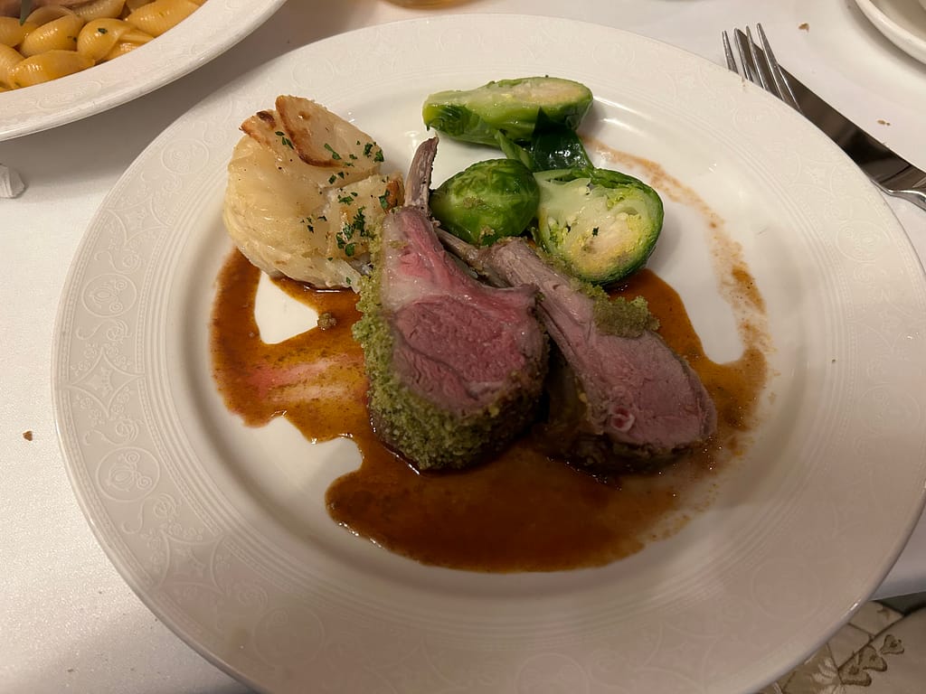 Roasted Rack of Lamb at Lumiere's