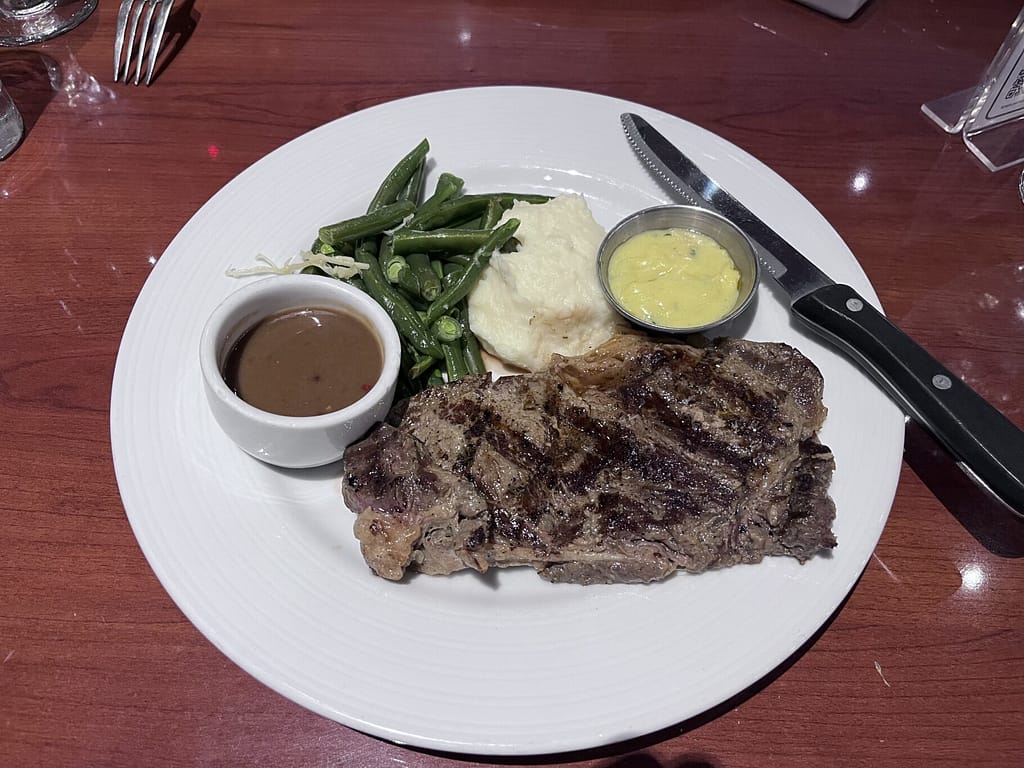 Striploin Steak on Carnival Legend