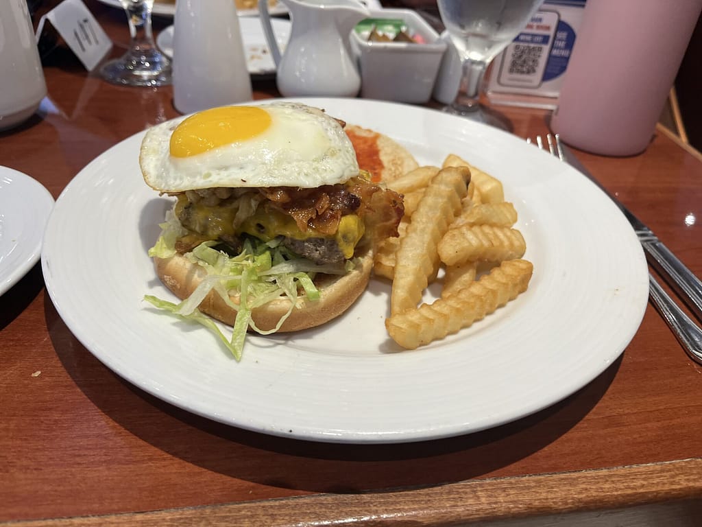 Voyage Burger at Sea Day Brunch on Carnival Legend