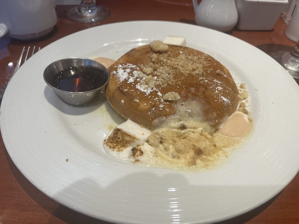 Skillet Cake at Sea Day Brunch on Carnival Legend