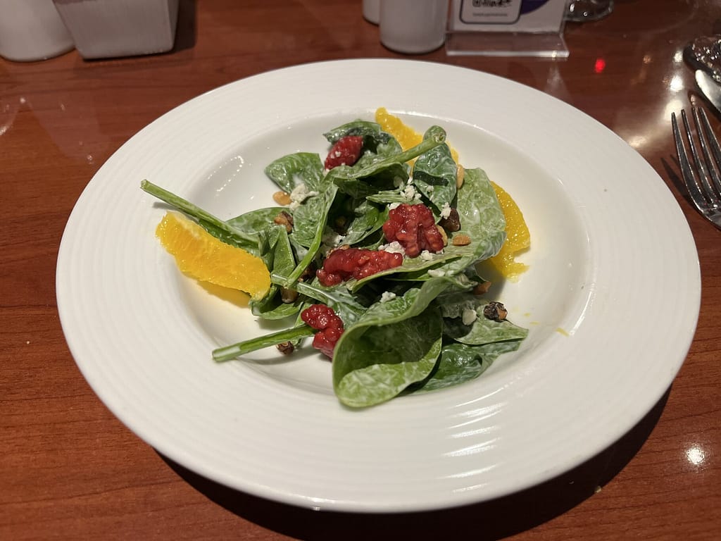 Spinach Salad on Carnival Legend