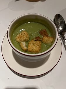 Green Asparagus and Broccoli Soup at Rapunzel's