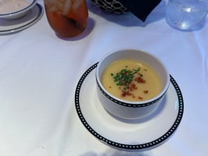 Baked Potato and Cheddar Cheese Soup at Animator's Palate