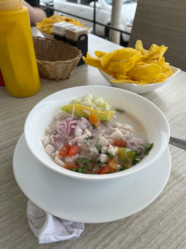 Ceviche in Manta, Ecuador