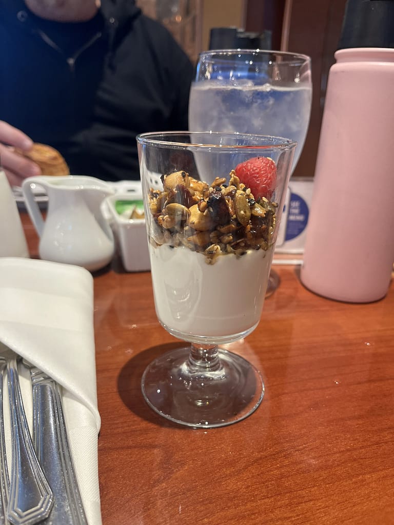 Yogurt Parfait at Sea Day Brunch on Carnival Legend