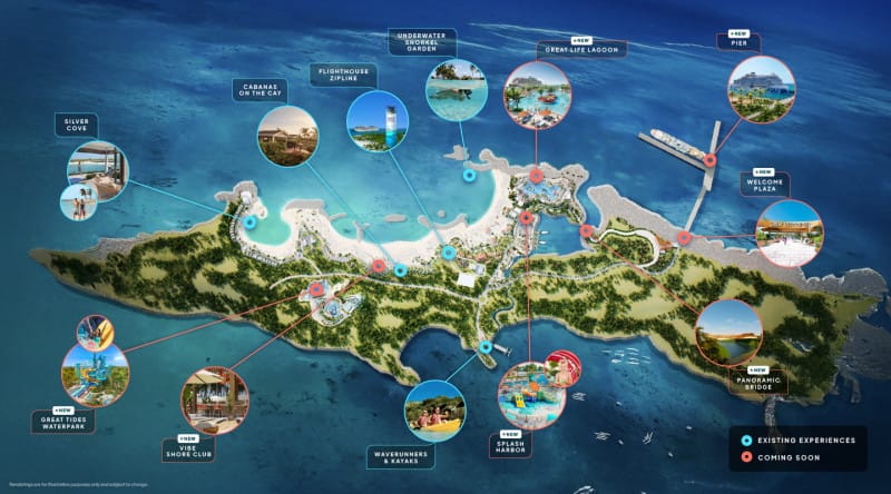 Map of Great Stirrup Cay