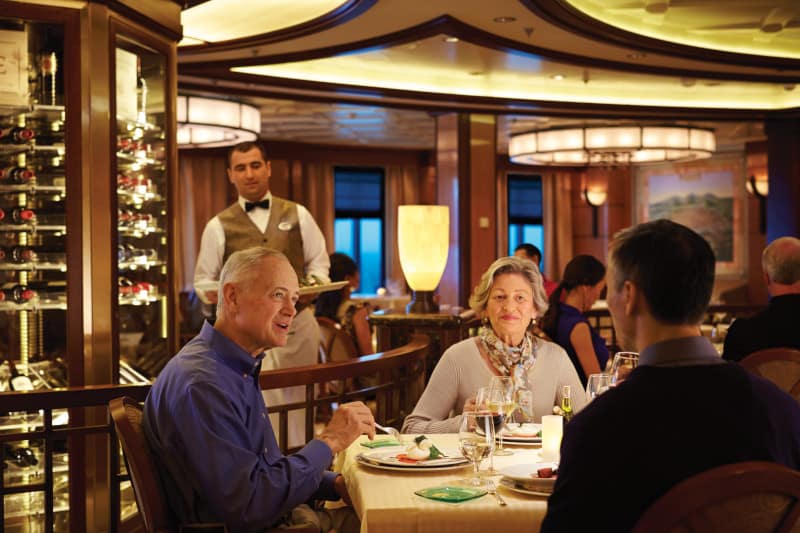 fancy dining on the Regal Princess cruise ship