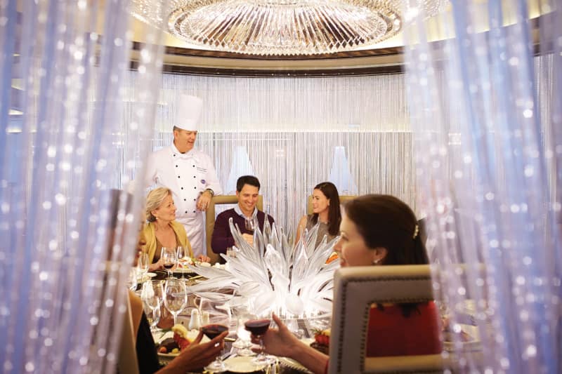 fancy dining on the Regal Princess cruise ship